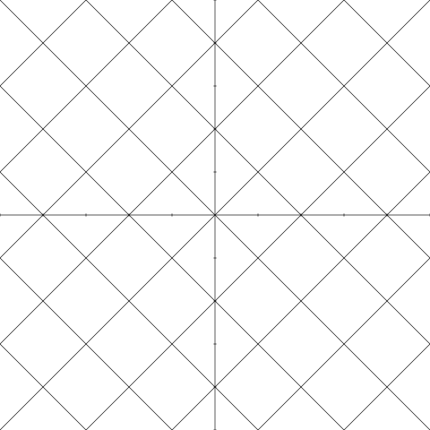 Blank lattice of squares rotated at 45 degrees