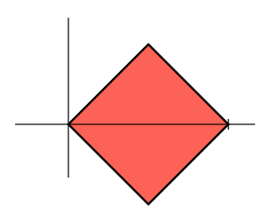 square rotated by 45 degrees