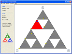 Sierpinski Triangle Game, no rotations, level 2