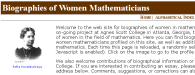 Biographies of Women Mathematicians